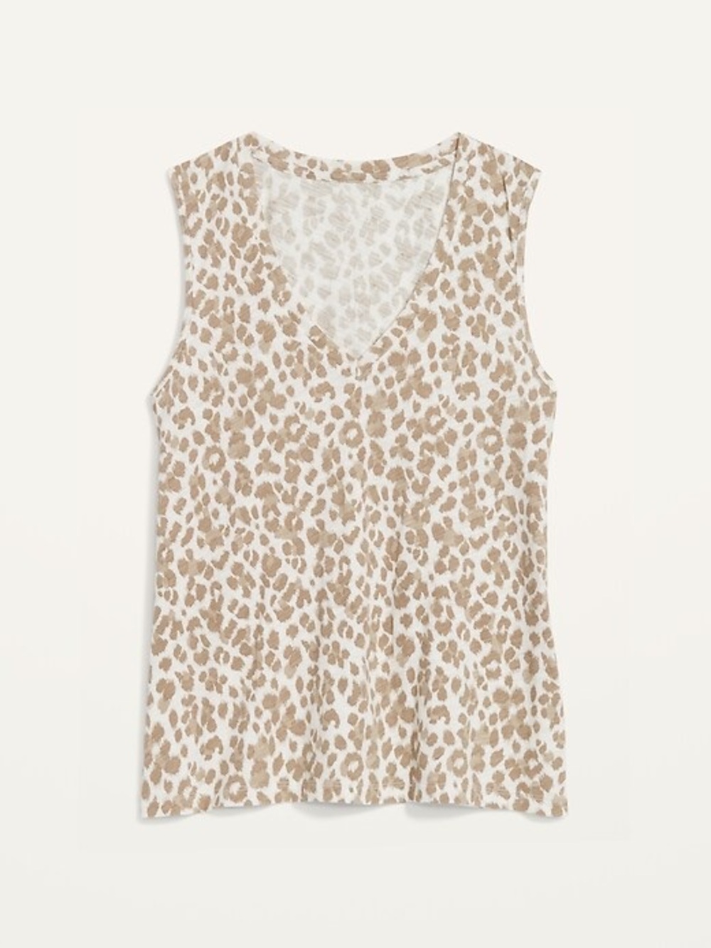 Small Old Navy V-Neck Brown Leopard Print Tank Top